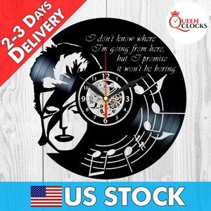 David Bowie Vinyl Clock Gifts for Women Decor
